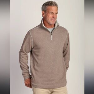 Arrow 1/2 Zip Pullover Sweater Tan Brown Large